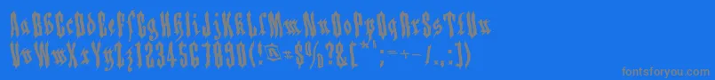 フォントApplesauce04 – 青い背景に灰色の文字