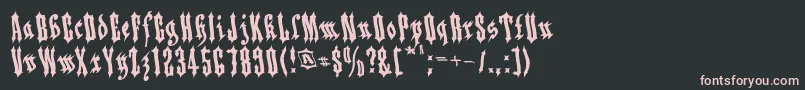 フォントApplesauce04 – 黒い背景にピンクのフォント