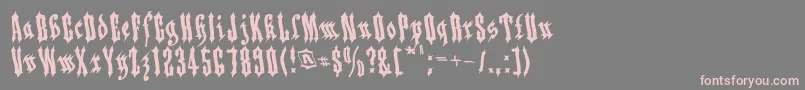 Applesauce04-fontti – vaaleanpunaiset fontit harmaalla taustalla