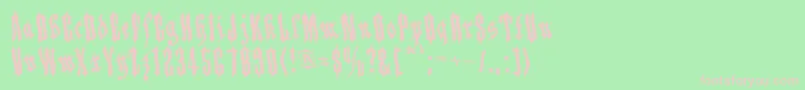 Fonte Applesauce04 – fontes rosa em um fundo verde