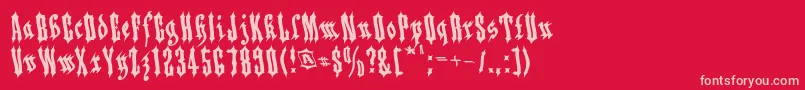 フォントApplesauce04 – 赤い背景にピンクのフォント