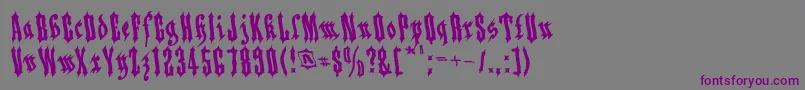 フォントApplesauce04 – 紫色のフォント、灰色の背景
