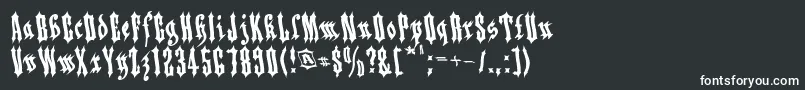 Шрифт Applesauce04 – белые шрифты на чёрном фоне