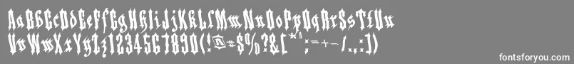 フォントApplesauce04 – 灰色の背景に白い文字