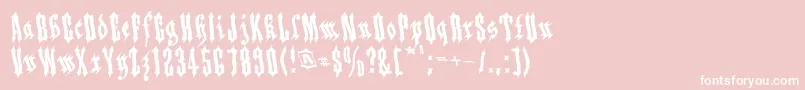 Applesauce04-Schriftart – Weiße Schriften auf rosa Hintergrund