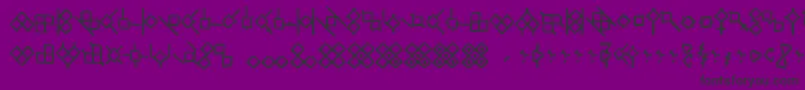 HsrunesAlethic-Schriftart – Schwarze Schriften auf violettem Hintergrund