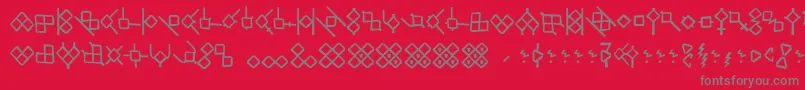 Fonte HsrunesAlethic – fontes cinzas em um fundo vermelho