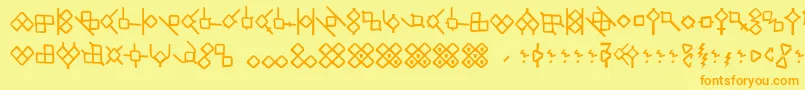 Шрифт HsrunesAlethic – оранжевые шрифты на жёлтом фоне