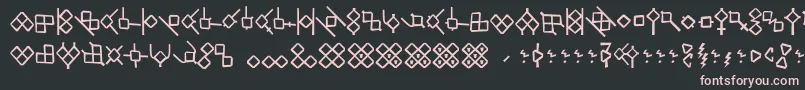 フォントHsrunesAlethic – 黒い背景にピンクのフォント