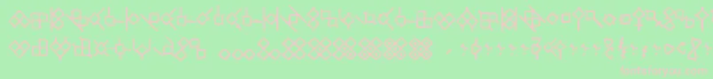 HsrunesAlethic Font – Pink Fonts on Green Background