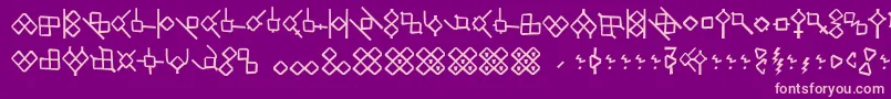 HsrunesAlethic Font – Pink Fonts on Purple Background