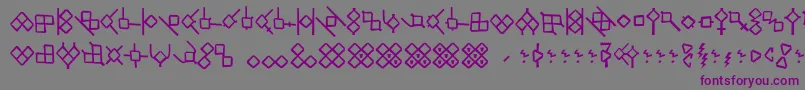 HsrunesAlethic-Schriftart – Violette Schriften auf grauem Hintergrund