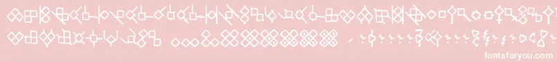 HsrunesAlethic-Schriftart – Weiße Schriften auf rosa Hintergrund