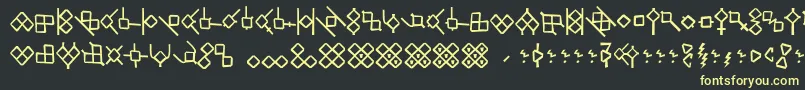 HsrunesAlethic Font – Yellow Fonts on Black Background