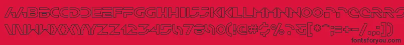 SfSolarSailerOutline Font – Black Fonts on Red Background