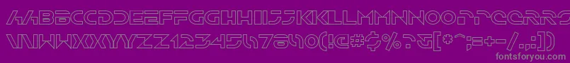 SfSolarSailerOutline Font – Gray Fonts on Purple Background