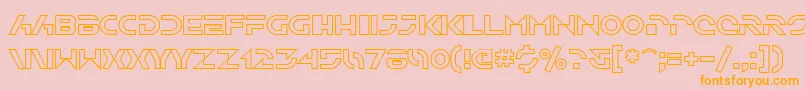 SfSolarSailerOutline Font – Orange Fonts on Pink Background