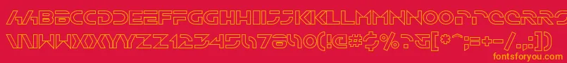 SfSolarSailerOutline Font – Orange Fonts on Red Background