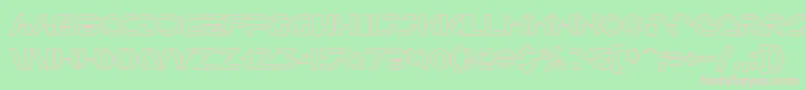 SfSolarSailerOutline Font – Pink Fonts on Green Background