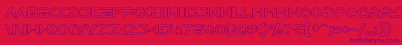 SfSolarSailerOutline Font – Purple Fonts on Red Background