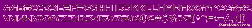 SfSolarSailerOutline Font – Yellow Fonts on Purple Background