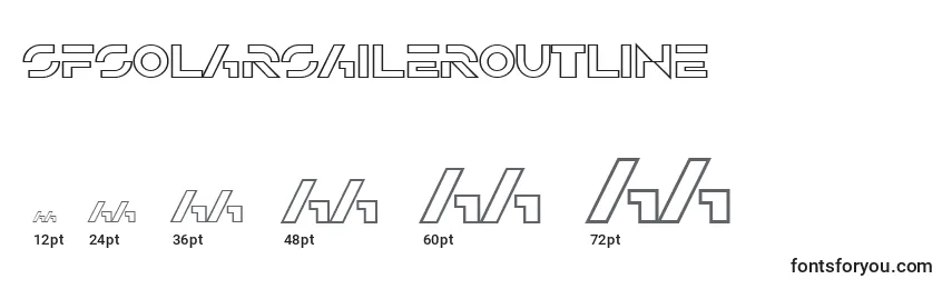 SfSolarSailerOutline Font Sizes