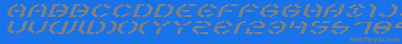 フォントY3kei – 青い背景に灰色の文字