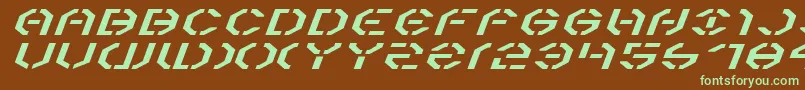 Y3kei-fontti – vihreät fontit ruskealla taustalla