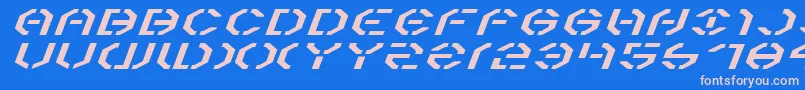 Y3kei Font – Pink Fonts on Blue Background