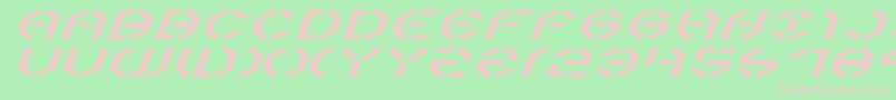 Y3kei-fontti – vaaleanpunaiset fontit vihreällä taustalla