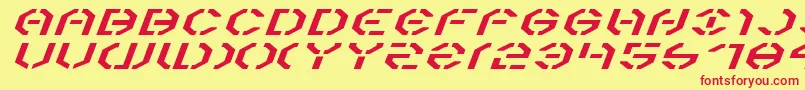 フォントY3kei – 赤い文字の黄色い背景