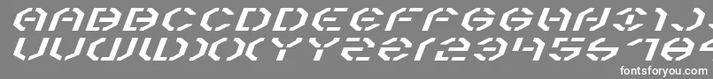 Y3kei-Schriftart – Weiße Schriften auf grauem Hintergrund