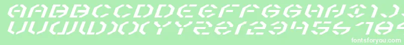 Y3kei-Schriftart – Weiße Schriften auf grünem Hintergrund