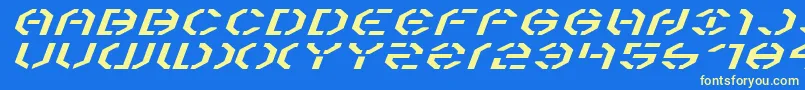 Y3kei Font – Yellow Fonts on Blue Background