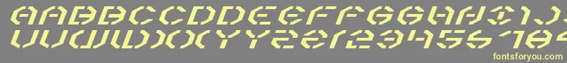 Y3kei-Schriftart – Gelbe Schriften auf grauem Hintergrund