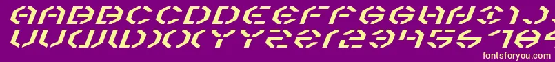 Y3kei Font – Yellow Fonts on Purple Background