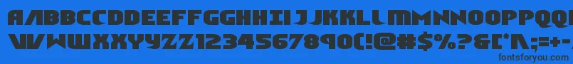 Ninjagarden Font – Black Fonts on Blue Background