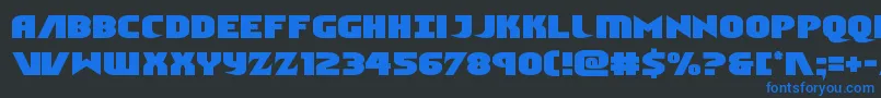 Ninjagarden Font – Blue Fonts on Black Background