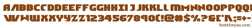 Ninjagarden-fontti – ruskeat fontit valkoisella taustalla