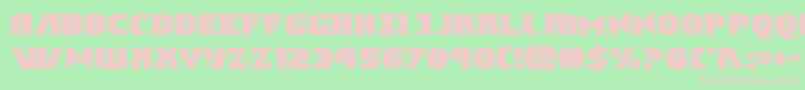 フォントNinjagarden – 緑の背景にピンクのフォント