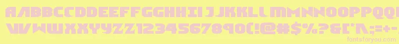 Fonte Ninjagarden – fontes rosa em um fundo amarelo