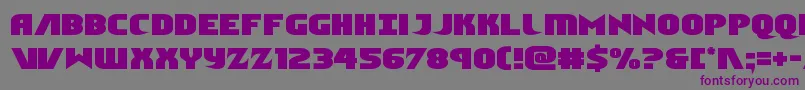 フォントNinjagarden – 紫色のフォント、灰色の背景