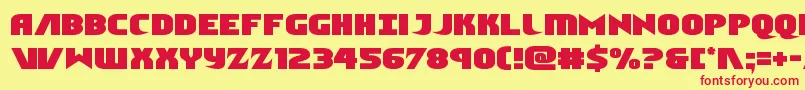 Шрифт Ninjagarden – красные шрифты на жёлтом фоне