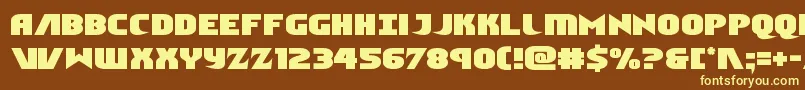 Ninjagarden-fontti – keltaiset fontit ruskealla taustalla