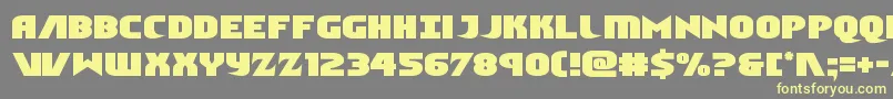 Ninjagarden-Schriftart – Gelbe Schriften auf grauem Hintergrund