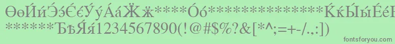 CyrillicserifRoman Font – Gray Fonts on Green Background