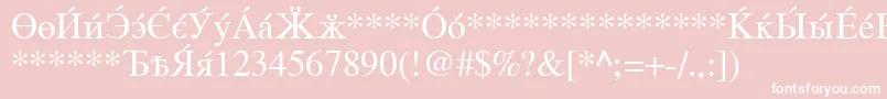 CyrillicserifRoman Font – White Fonts on Pink Background