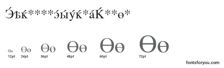 CyrillicserifRoman Font Sizes