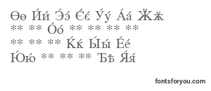Überblick über die Schriftart CyrillicserifRoman