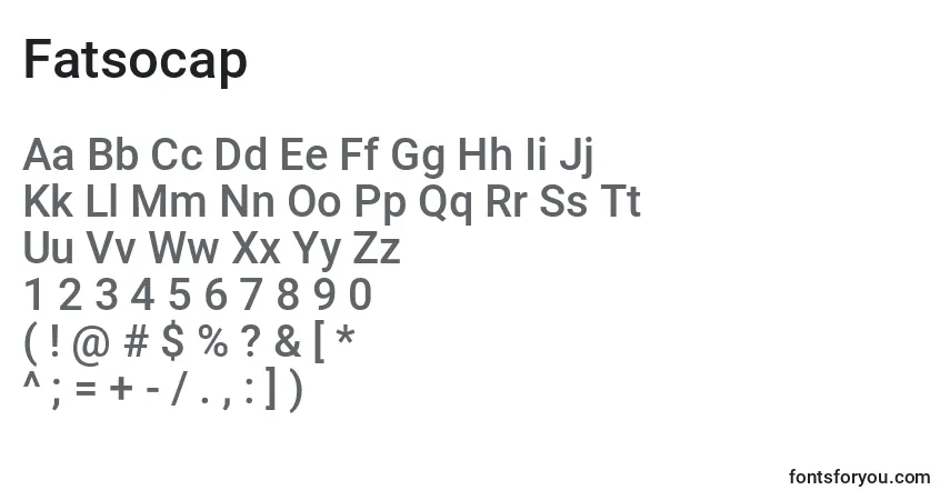 Schriftart Fatsocap – Alphabet, Zahlen, spezielle Symbole